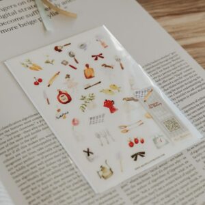 meow illustration a day at the bakery washi sticker