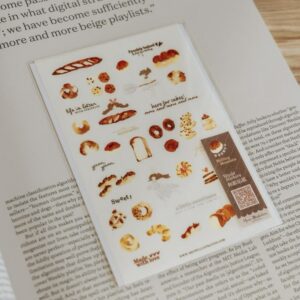 meow illustration melting moments washi sticker