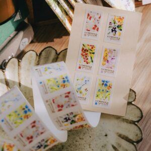 meow illustration luminous label sticker